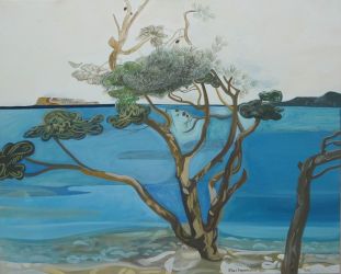 Elias Papanikolaou / pigment powders on canvas