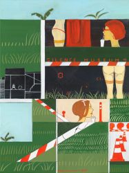 Elias Papanikolaou / acrylics and pigment powders on canvas