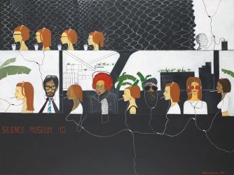 Elias Papanikolaou / acrylics and pigment powders on canvas