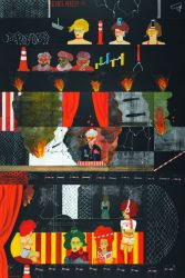 Elias Papanikolaou / acrylics and pigment powders on canvas