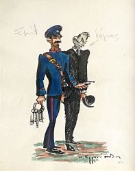 Nikos Engonopoulos / A Three Penny Opera by Brecht 1962