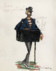 Nikos Engonopoulos / A Three Penny Opera by Brecht 1962